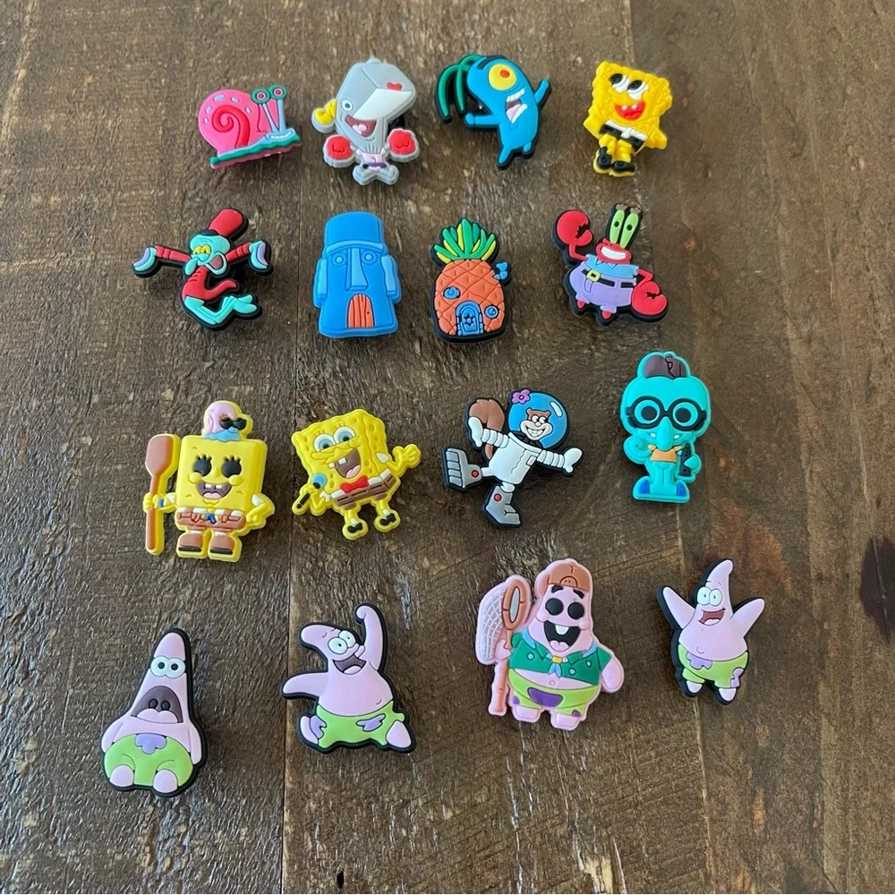 16 Piece Assorted SpongeBob Crocs Charm Set - Picture 2 of 3